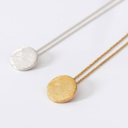 Disc pendant necklace,Sterling silver Circle necklace, Gold Disc pendant, Minimalist, Circle disc charm, Unique Gift for Women, Layering