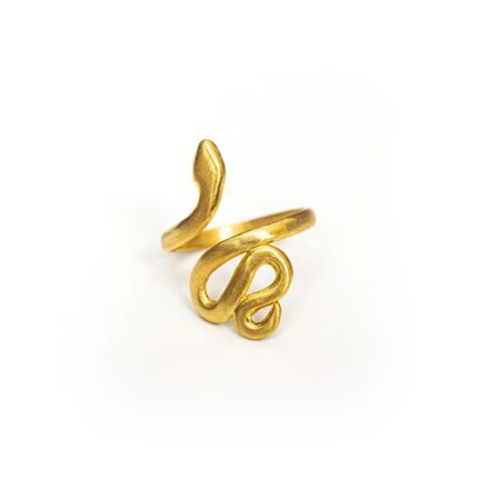 Snake ring 24K gold plated,925 Sterling silver, Wrap band snake ring, Minimalist, Adjustable, Delicate Snake ring, Open ring, Gift for Her