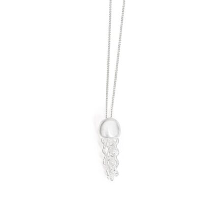 Jellyfish Necklace Sterling Silver, Dainty Jellyfish Pendant, Jellyfish Necklace, Animal Pendant, Summer Necklace, Jewelry Gift For Daughter