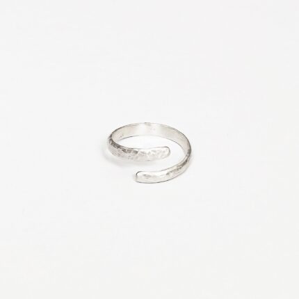 Open Band ring Sterling silver, Adjustable cuff ring, stacking ring, Thumb band ring, Unisex, Hammered band Ring,22mm Thick band silver Ring